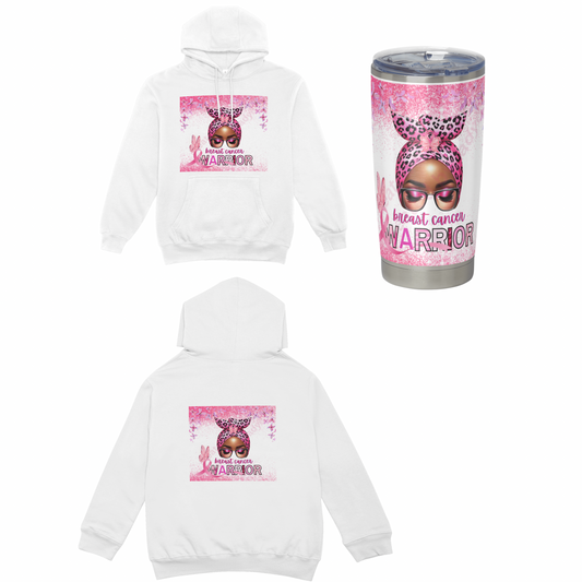 Breast Cancer hoodie and 20oz. Tumbler