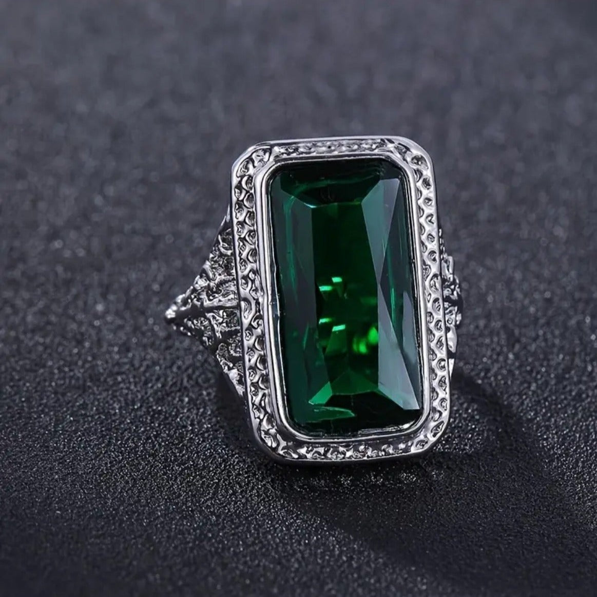 Large Square Zircon Ring