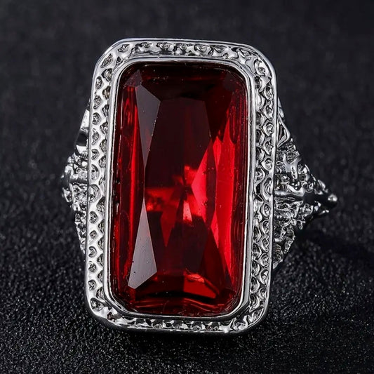 Large Square Zircon Ring