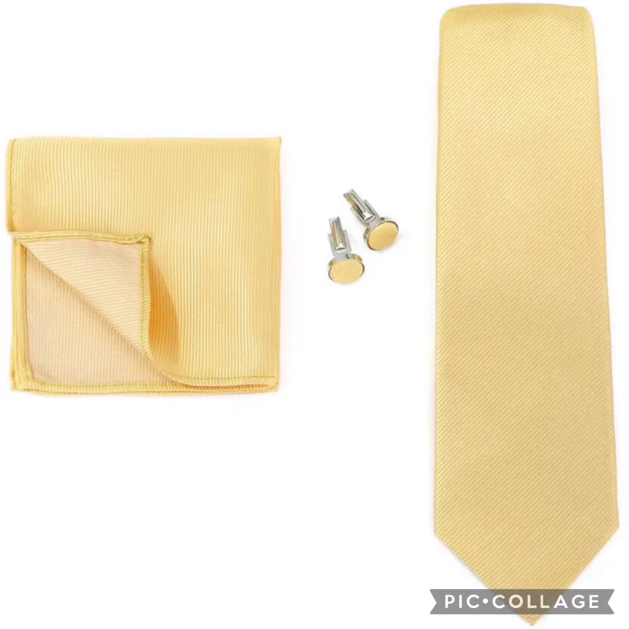 Slim Neck Tie Handkerchief Set