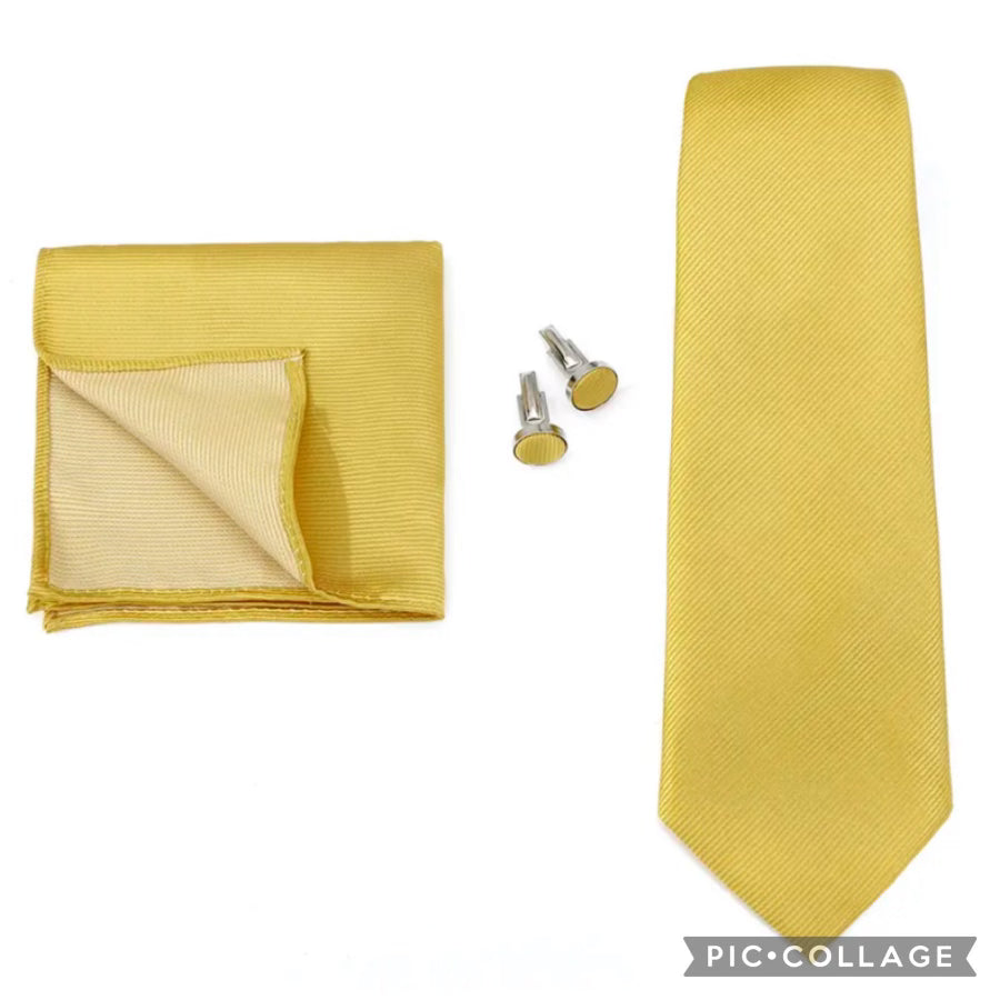 Slim Neck Tie Handkerchief Set