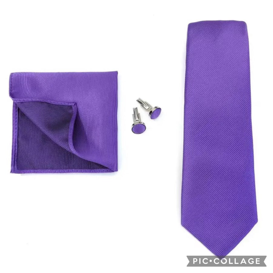 Slim Neck Tie Handkerchief Set