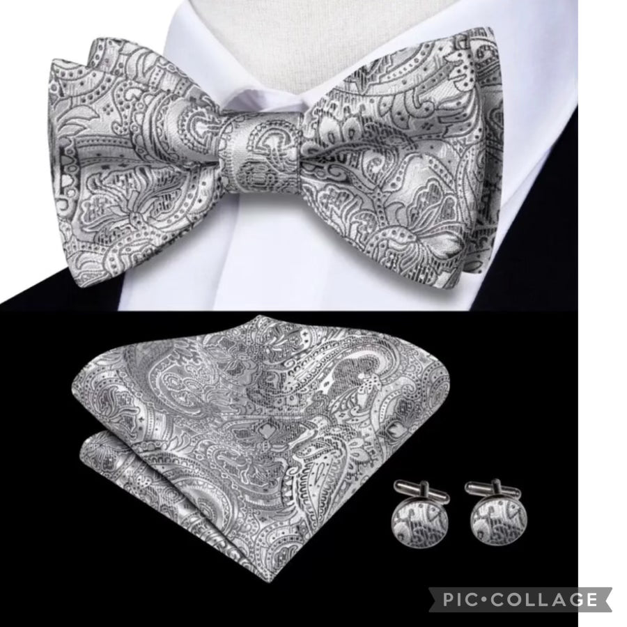 Silk Jacquard Bow Tie 3pc Sets