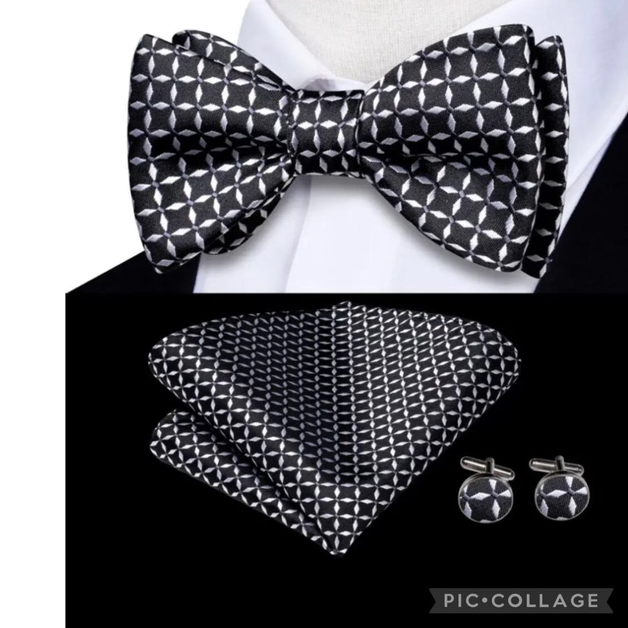 Silk Jacquard Bow Tie 3pc Sets