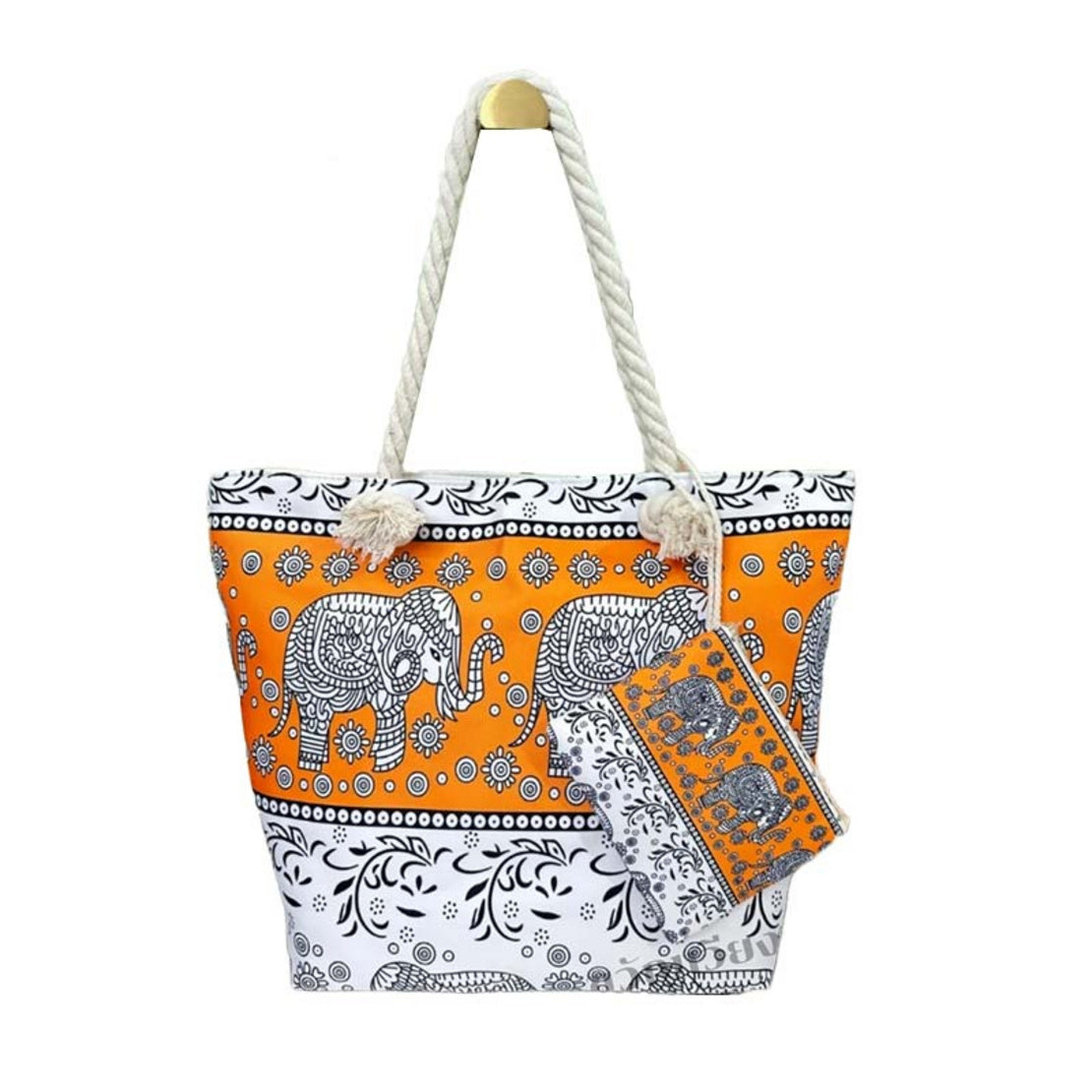 Thai Elephant shoulder bag with pouch